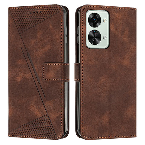 Coque Portefeuille Livre Cuir Etui Clapet Y04X pour OnePlus Nord 2T 5G Marron