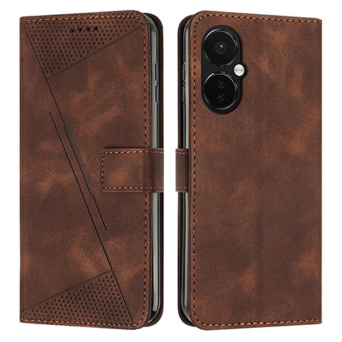 Coque Portefeuille Livre Cuir Etui Clapet Y04X pour OnePlus Nord CE 3 5G Marron