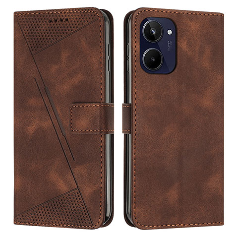 Coque Portefeuille Livre Cuir Etui Clapet Y04X pour Realme 10 4G Marron