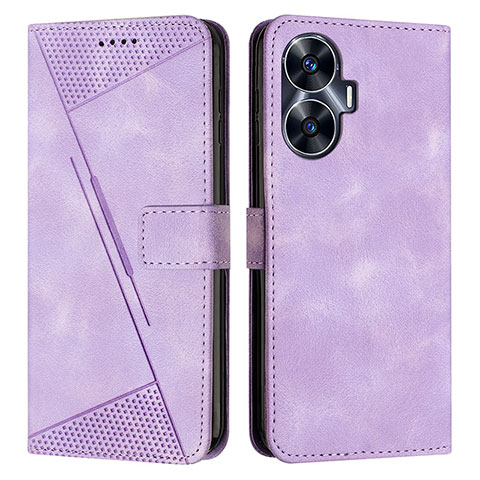 Coque Portefeuille Livre Cuir Etui Clapet Y04X pour Realme Narzo N55 Violet