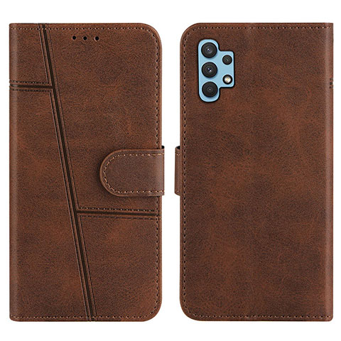 Coque Portefeuille Livre Cuir Etui Clapet Y04X pour Samsung Galaxy A32 4G Marron