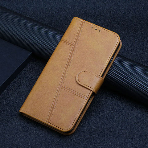 Coque Portefeuille Livre Cuir Etui Clapet Y04X pour Samsung Galaxy M02s Brun Clair