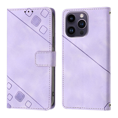 Coque Portefeuille Livre Cuir Etui Clapet Y05B pour Apple iPhone 13 Pro Max Violet