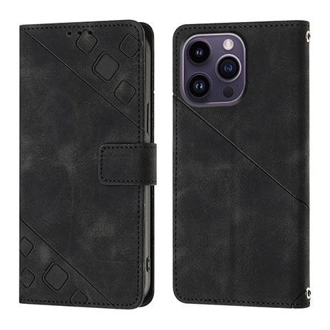 Coque Portefeuille Livre Cuir Etui Clapet Y05B pour Apple iPhone 13 Pro Noir