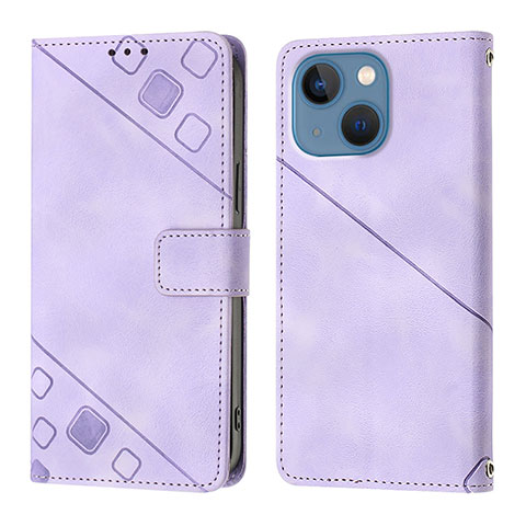 Coque Portefeuille Livre Cuir Etui Clapet Y05B pour Apple iPhone 14 Plus Violet