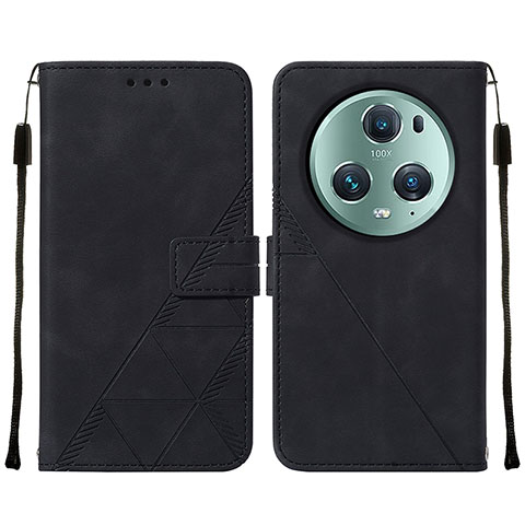 Coque Portefeuille Livre Cuir Etui Clapet Y05B pour Huawei Honor Magic5 Pro 5G Noir