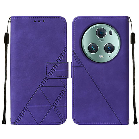 Coque Portefeuille Livre Cuir Etui Clapet Y05B pour Huawei Honor Magic5 Pro 5G Violet