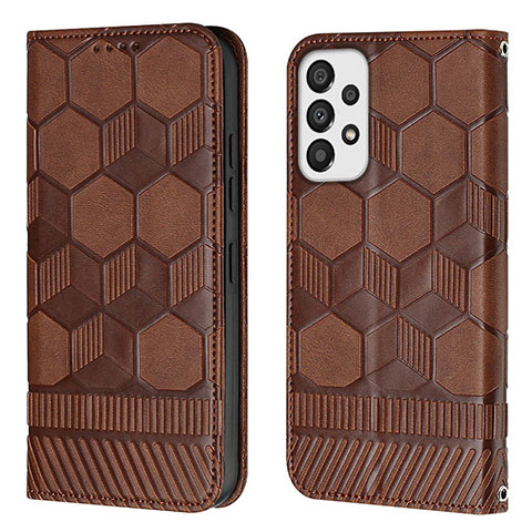 Coque Portefeuille Livre Cuir Etui Clapet Y05B pour Samsung Galaxy A53 5G Marron