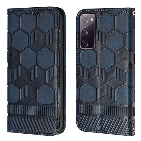 Coque Portefeuille Livre Cuir Etui Clapet Y05B pour Samsung Galaxy S20 FE 4G Bleu