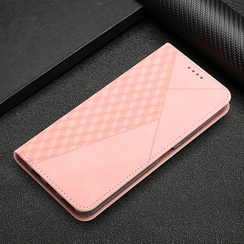 Coque Portefeuille Livre Cuir Etui Clapet Y05X pour Google Pixel 7 5G Or Rose