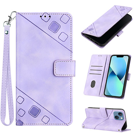 Coque Portefeuille Livre Cuir Etui Clapet Y06B pour Apple iPhone 13 Violet