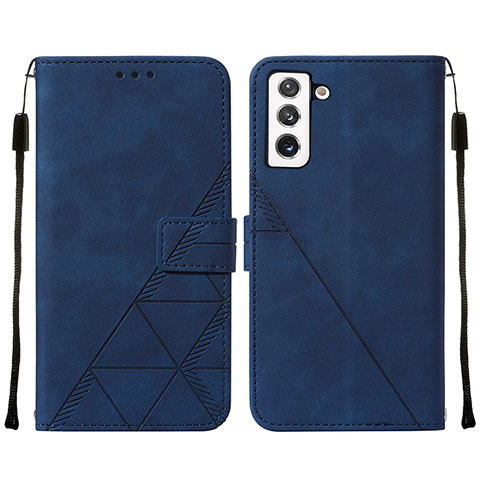 Coque Portefeuille Livre Cuir Etui Clapet Y07B pour Samsung Galaxy S22 Plus 5G Bleu