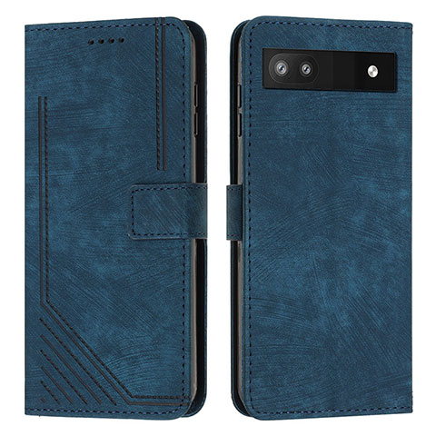 Coque Portefeuille Livre Cuir Etui Clapet Y07X pour Google Pixel 7a 5G Bleu