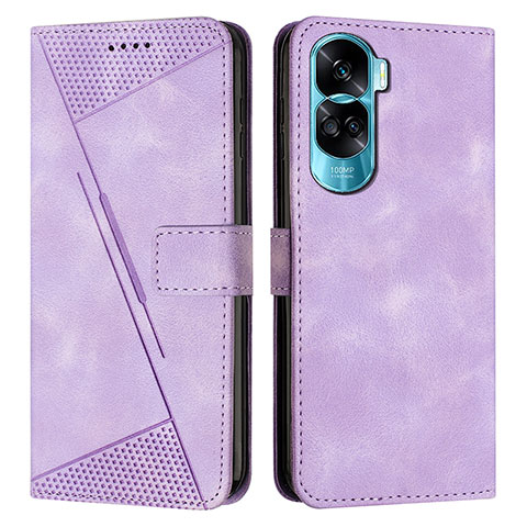 Coque Portefeuille Livre Cuir Etui Clapet Y07X pour Huawei Honor 90 Lite 5G Violet