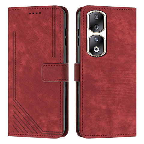 Coque Portefeuille Livre Cuir Etui Clapet Y07X pour Huawei Honor 90 Pro 5G Rouge