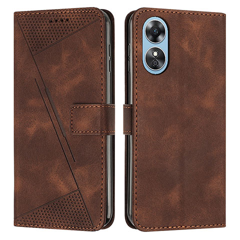 Coque Portefeuille Livre Cuir Etui Clapet Y07X pour Huawei Honor X5 Plus Marron