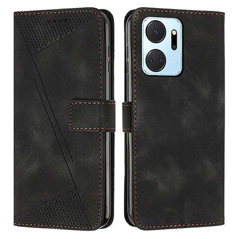 Coque Portefeuille Livre Cuir Etui Clapet Y07X pour Huawei Honor X7a Noir