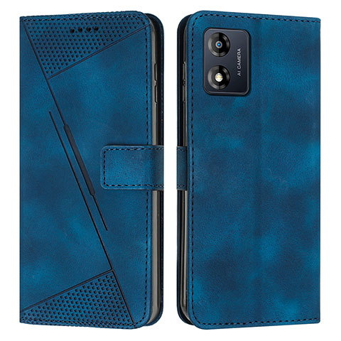 Coque Portefeuille Livre Cuir Etui Clapet Y07X pour Motorola Moto E13 Bleu