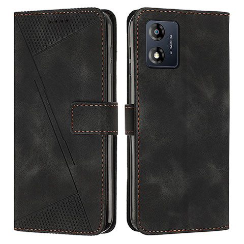 Coque Portefeuille Livre Cuir Etui Clapet Y07X pour Motorola Moto E13 Noir