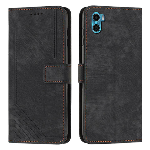 Coque Portefeuille Livre Cuir Etui Clapet Y07X pour Motorola Moto E22S Noir