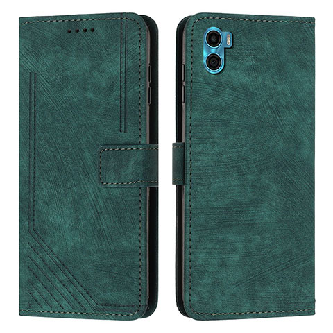 Coque Portefeuille Livre Cuir Etui Clapet Y07X pour Motorola Moto E22S Vert