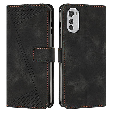 Coque Portefeuille Livre Cuir Etui Clapet Y07X pour Motorola Moto E32 Noir