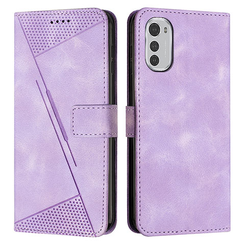 Coque Portefeuille Livre Cuir Etui Clapet Y07X pour Motorola Moto E32 Violet