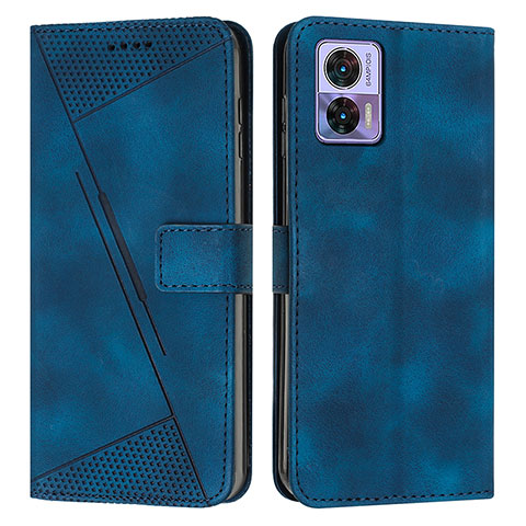 Coque Portefeuille Livre Cuir Etui Clapet Y07X pour Motorola Moto Edge 30 Lite 5G Bleu