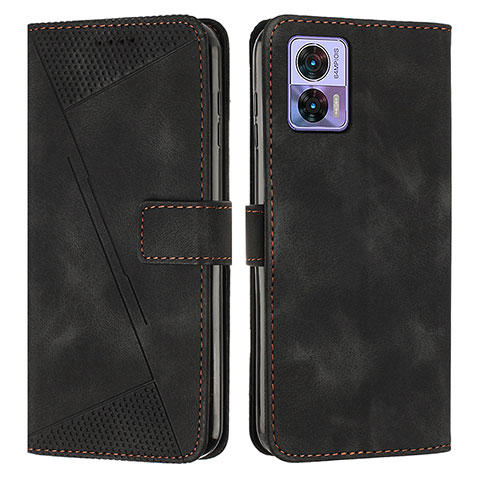 Coque Portefeuille Livre Cuir Etui Clapet Y07X pour Motorola Moto Edge 30 Lite 5G Noir