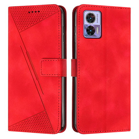 Coque Portefeuille Livre Cuir Etui Clapet Y07X pour Motorola Moto Edge 30 Lite 5G Rouge