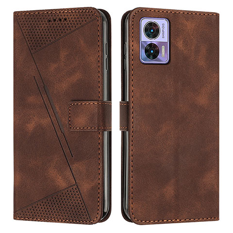 Coque Portefeuille Livre Cuir Etui Clapet Y07X pour Motorola Moto Edge 30 Neo 5G Marron