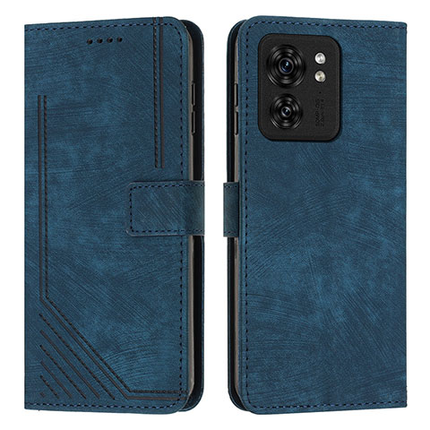 Coque Portefeuille Livre Cuir Etui Clapet Y07X pour Motorola Moto Edge 40 5G Bleu