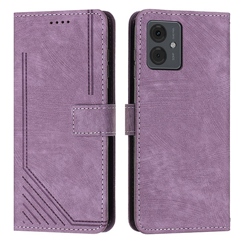 Coque Portefeuille Livre Cuir Etui Clapet Y07X pour Motorola Moto G14 Violet