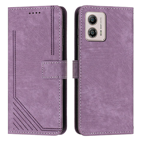 Coque Portefeuille Livre Cuir Etui Clapet Y07X pour Motorola Moto G53 5G Violet