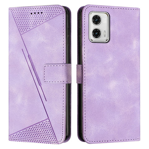 Coque Portefeuille Livre Cuir Etui Clapet Y07X pour Motorola Moto G53j 5G Violet