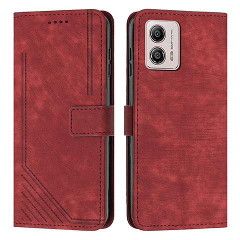 Coque Portefeuille Livre Cuir Etui Clapet Y07X pour Motorola Moto G53y 5G Rouge