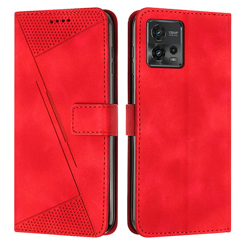 Coque Portefeuille Livre Cuir Etui Clapet Y07X pour Motorola Moto G72 Rouge