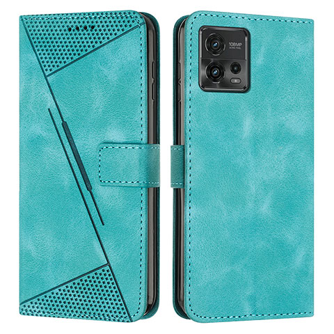 Coque Portefeuille Livre Cuir Etui Clapet Y07X pour Motorola Moto G72 Vert