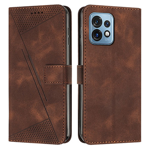 Coque Portefeuille Livre Cuir Etui Clapet Y07X pour Motorola Moto X40 5G Marron