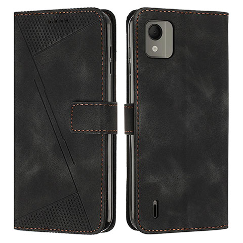 Coque Portefeuille Livre Cuir Etui Clapet Y07X pour Nokia C110 Noir