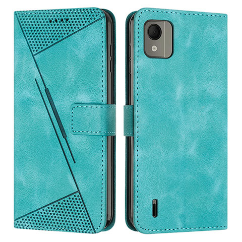 Coque Portefeuille Livre Cuir Etui Clapet Y07X pour Nokia C110 Vert