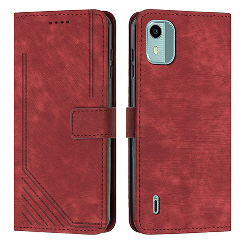 Coque Portefeuille Livre Cuir Etui Clapet Y07X pour Nokia C12 Plus Rouge