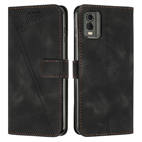 Coque Portefeuille Livre Cuir Etui Clapet Y07X pour Nokia C210 Noir