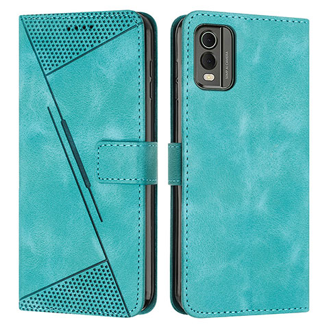 Coque Portefeuille Livre Cuir Etui Clapet Y07X pour Nokia C210 Vert