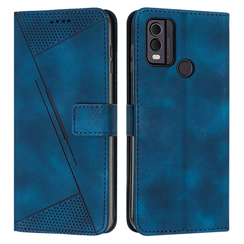 Coque Portefeuille Livre Cuir Etui Clapet Y07X pour Nokia C22 Bleu