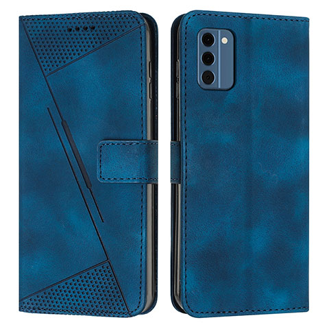 Coque Portefeuille Livre Cuir Etui Clapet Y07X pour Nokia C300 Bleu