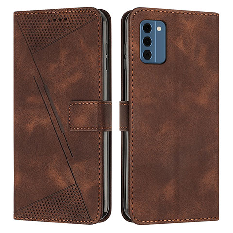 Coque Portefeuille Livre Cuir Etui Clapet Y07X pour Nokia C300 Marron