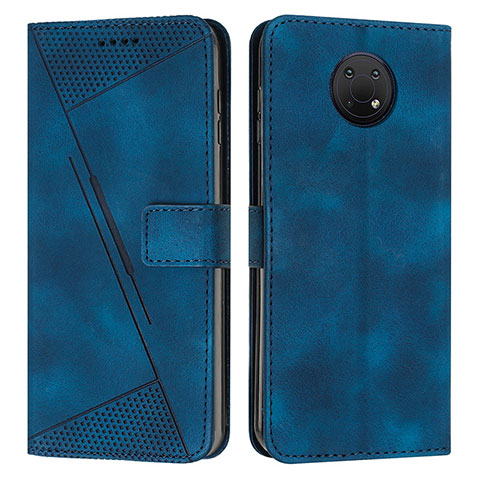 Coque Portefeuille Livre Cuir Etui Clapet Y07X pour Nokia G10 Bleu