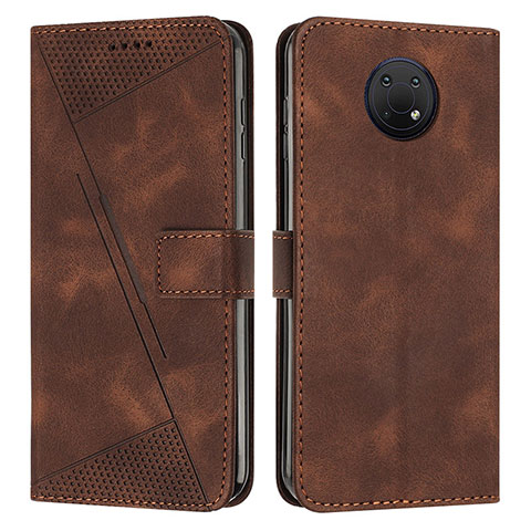 Coque Portefeuille Livre Cuir Etui Clapet Y07X pour Nokia G10 Marron