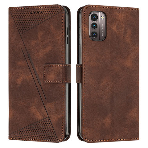 Coque Portefeuille Livre Cuir Etui Clapet Y07X pour Nokia G11 Marron